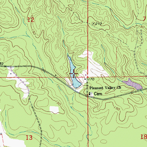 Topographic Map of Donald Hesselman Lake, AL