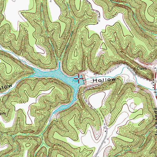 Topographic Map of Jennings Creek Watershed Dam Number Seventeen, TN