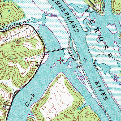 Topographic Map of Pool Five, TN