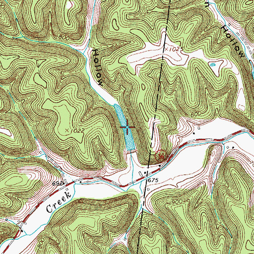 Topographic Map of Lake Number Sixteen, TN