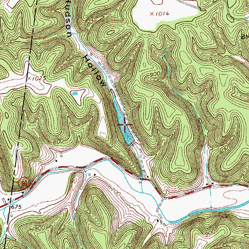 Topographic Map of Lake Number Fifteen, TN