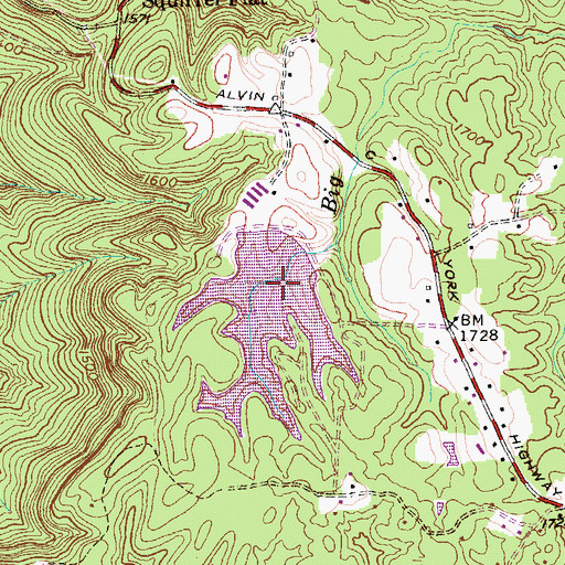 Topographic Map of Wispering Winds Dam, TN
