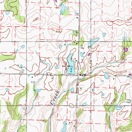 Topographic Map of Harold Muzzall Dam, TN