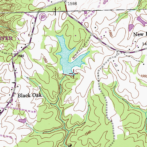 Topographic Map of Lays Lake, TN