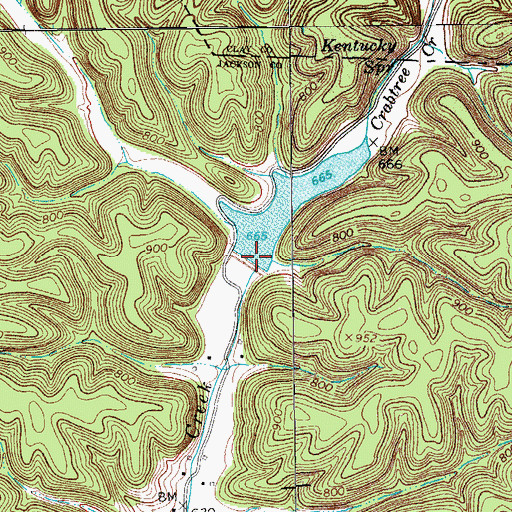 Topographic Map of Jennings Creek Watershed Number Ten Dam, TN