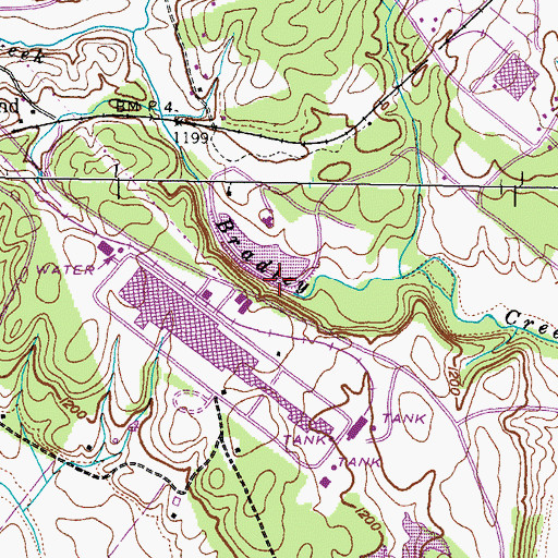 Topographic Map of Greenland Park Dam, TN