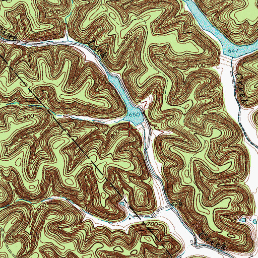 Topographic Map of Jennings Creek Watershed Dam Number Six, TN