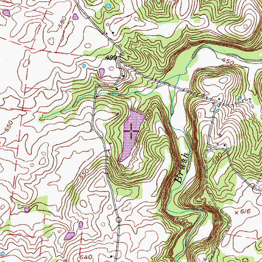 Topographic Map of Harper Lake, TN