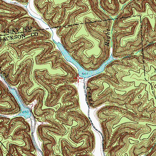 Topographic Map of Jennings Creek Watershed Dam Number Five, TN