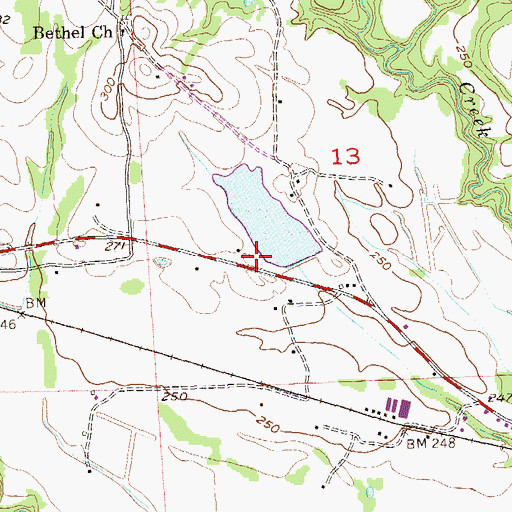 Topographic Map of B B Burts Dam, AL
