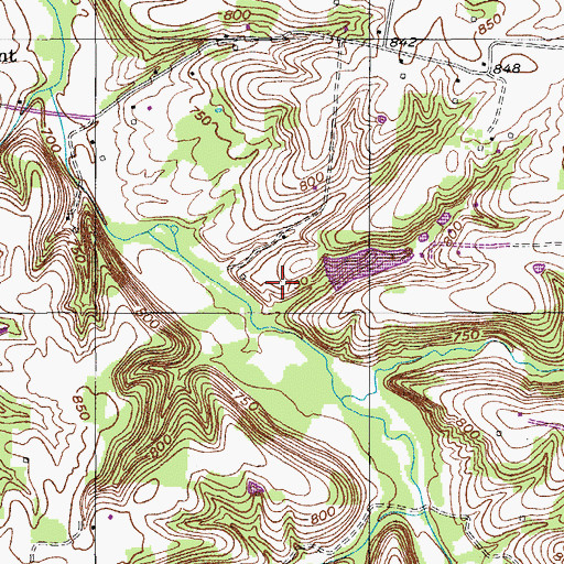 Topographic Map of Phillip Bradshaw Lake Dam, TN