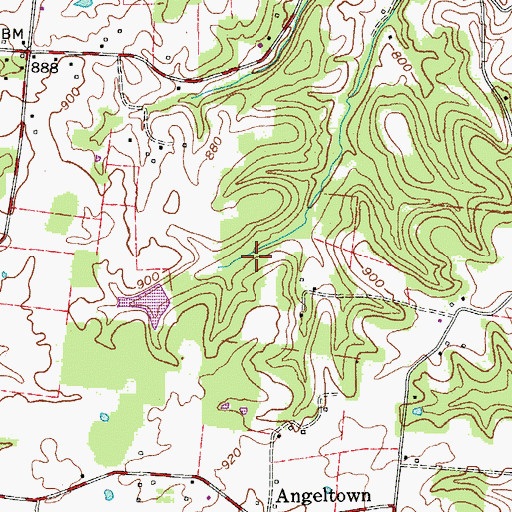 Topographic Map of Pine Lake, TN