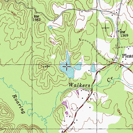 Topographic Map of Ronald King Lake, TN