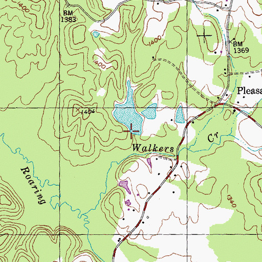 Topographic Map of Ronald King Dam, TN