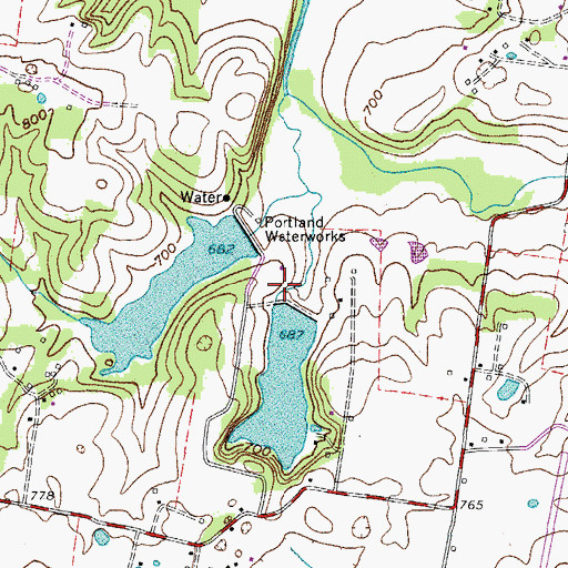 Topographic Map of Sumner County Sportsman Club Lake Dam, TN