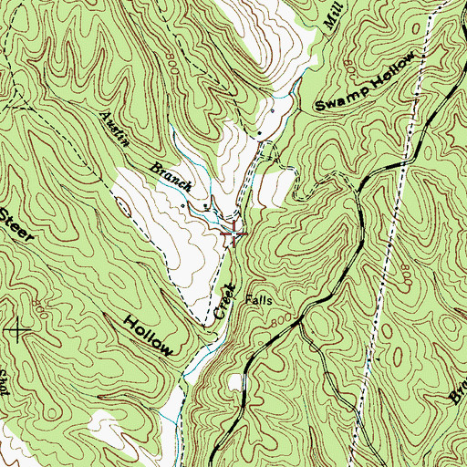 Topographic Map of Austin Hollow, TN