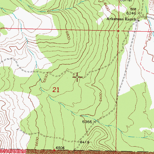 Topographic Map of Uinkaret Mountains, AZ