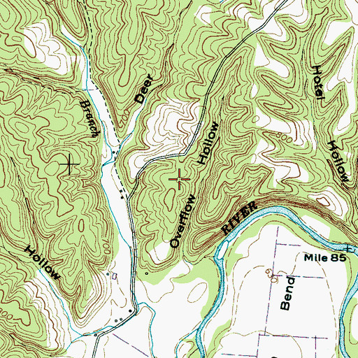 Topographic Map of Bates School (historical), TN