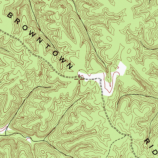 Topographic Map of Browntown (historical), TN