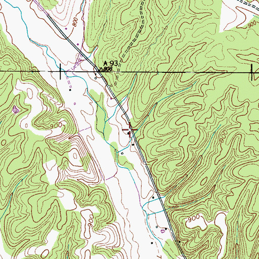 Topographic Map of Butler School (historical), TN