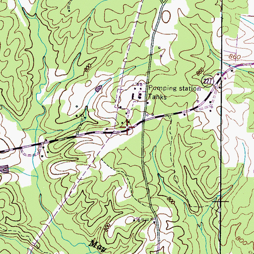 Topographic Map of Darby School (historical), TN