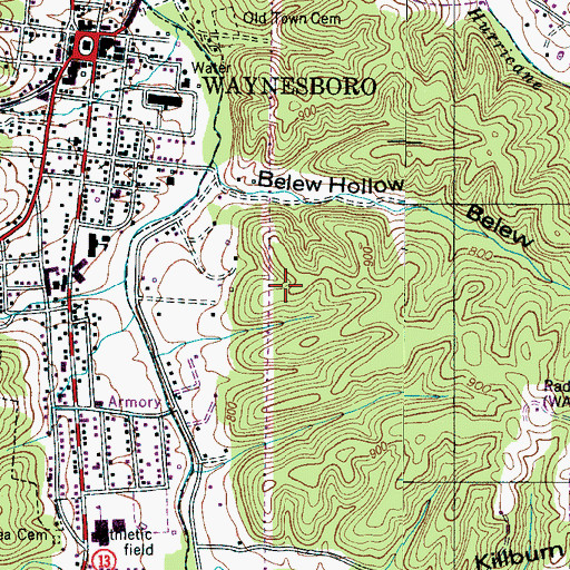 Topographic Map of Dogwood Heights, TN