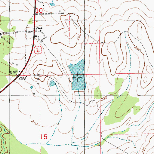 Topographic Map of Lassiter Dam, AL
