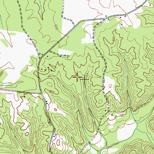 Topographic Map of Grassy Creek School (historical), TN