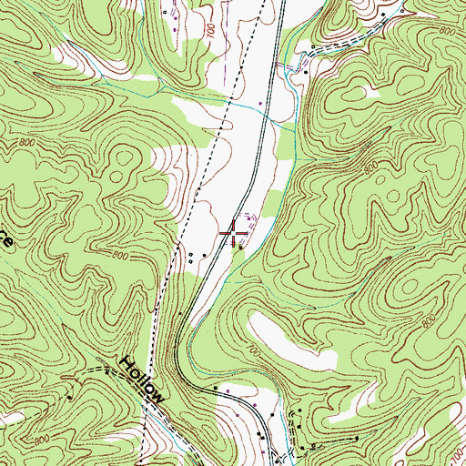 Topographic Map of Hardwick (historical), TN