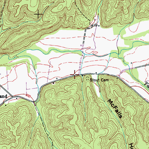 Topographic Map of Johnson School (historical), TN