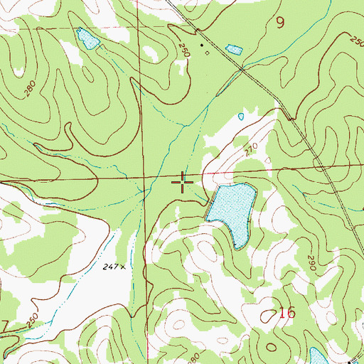 Topographic Map of Wylie Hill Lake Number One, AL