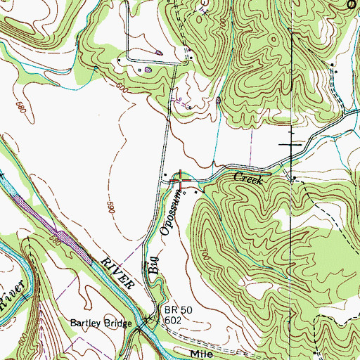 Topographic Map of Lovie (historical), TN
