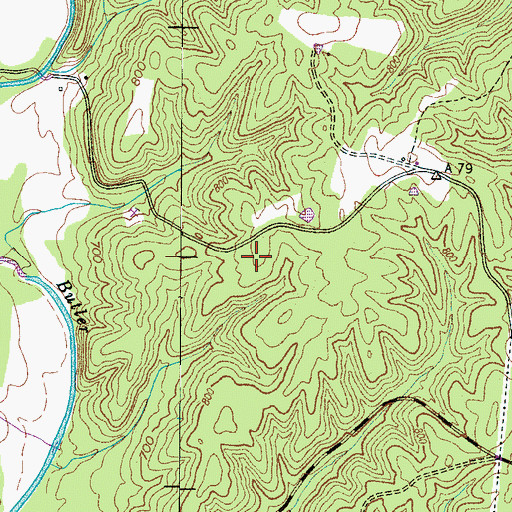 Topographic Map of Lull-White Prospect, TN