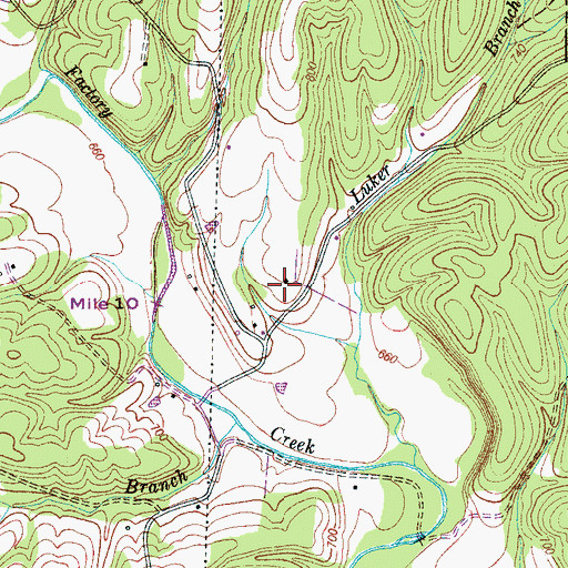 Topographic Map of McCrory School (historical), TN
