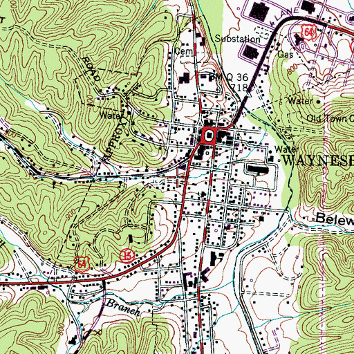 Topographic Map of Negro Hollow, TN