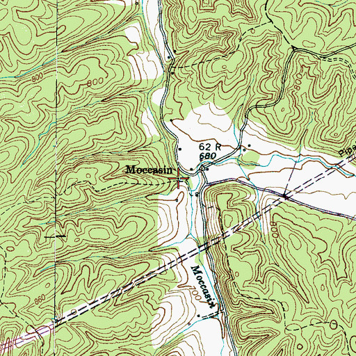 Topographic Map of Phillips Church, TN