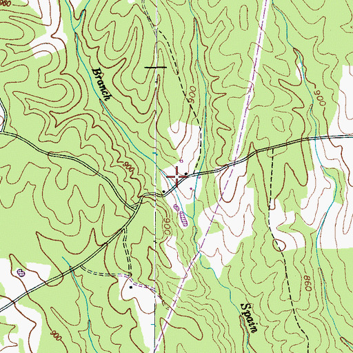 Topographic Map of Pleasant Valley (historical), TN