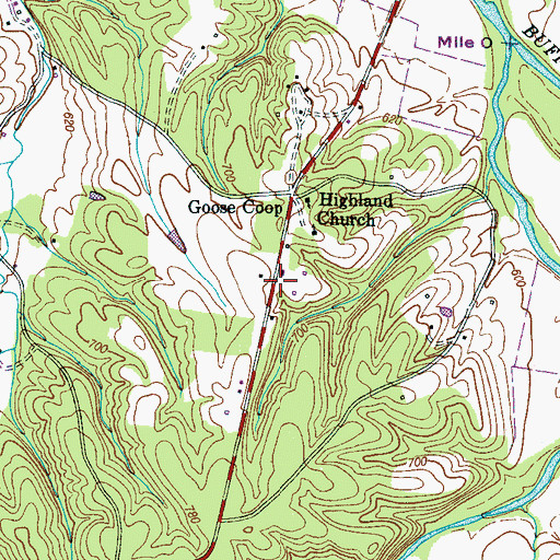 Topographic Map of Pope School (historical), TN