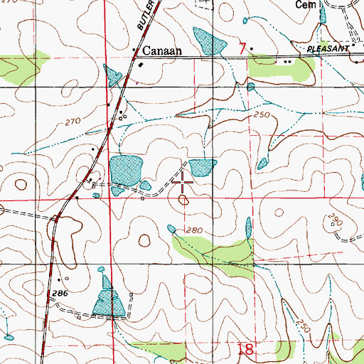 Topographic Map of Faulkner Dam, AL