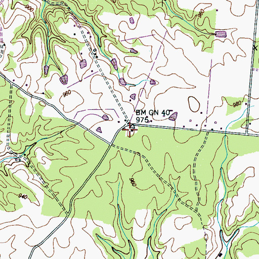 Topographic Map of Rose School (historical), TN