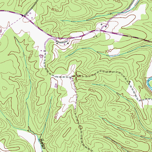 Topographic Map of Stults Prospect, TN