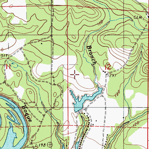 Topographic Map of Meridith Lake, AL