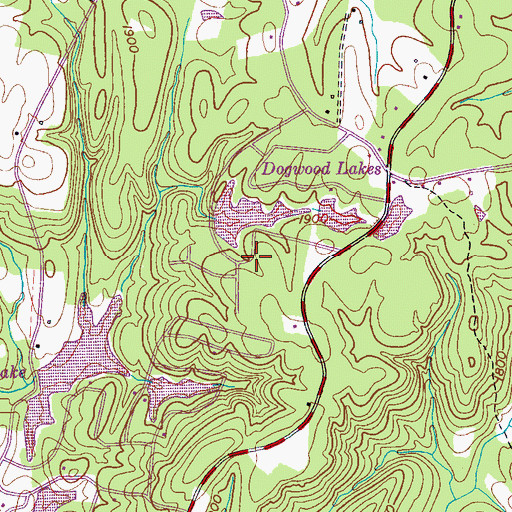 Topographic Map of Cumberland Mountain Retreat, TN