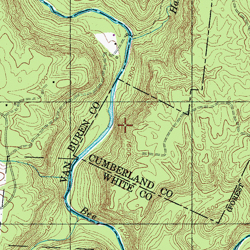 Topographic Map of Copper Cliff, TN