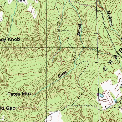 Topographic Map of Cove Mountain, TN