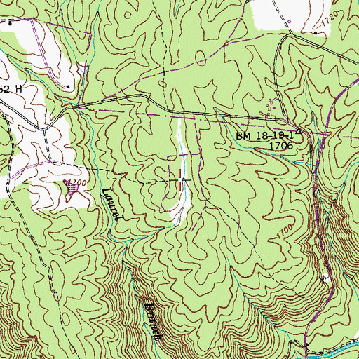 Topographic Map of Catoosa Country, TN
