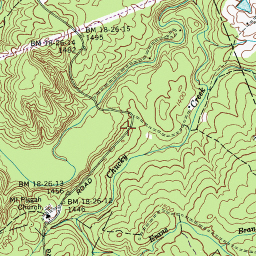 Topographic Map of Deerwood, TN