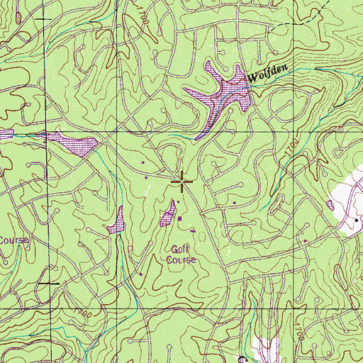 Topographic Map of Dochester, TN