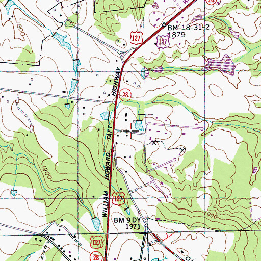 Topographic Map of Dunrovin Estates, TN