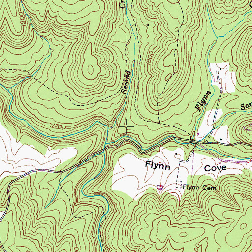 Topographic Map of Flynn School (historical), TN